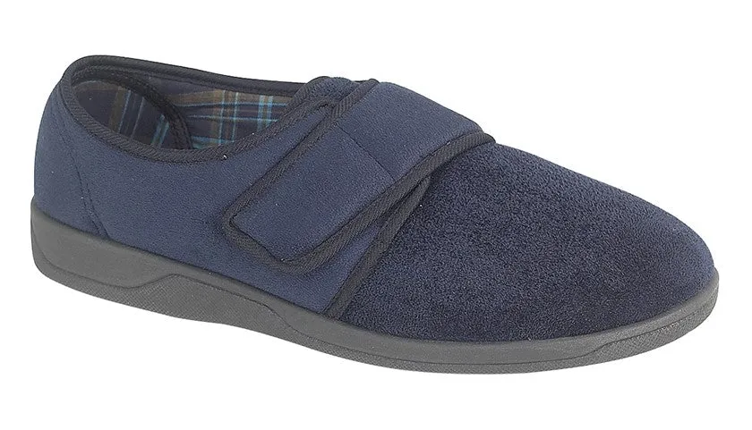 Slipper 'Tom' Synthetic Suede Navy Blue - Various Sizes