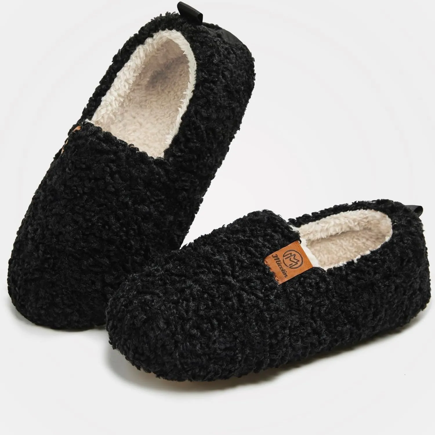 Slippers For Women House Winter Warm With Memory Foam Indoor Fuzzy Cute Comfort Fleece Lining Anti-Skid Soft Loafer Shoes