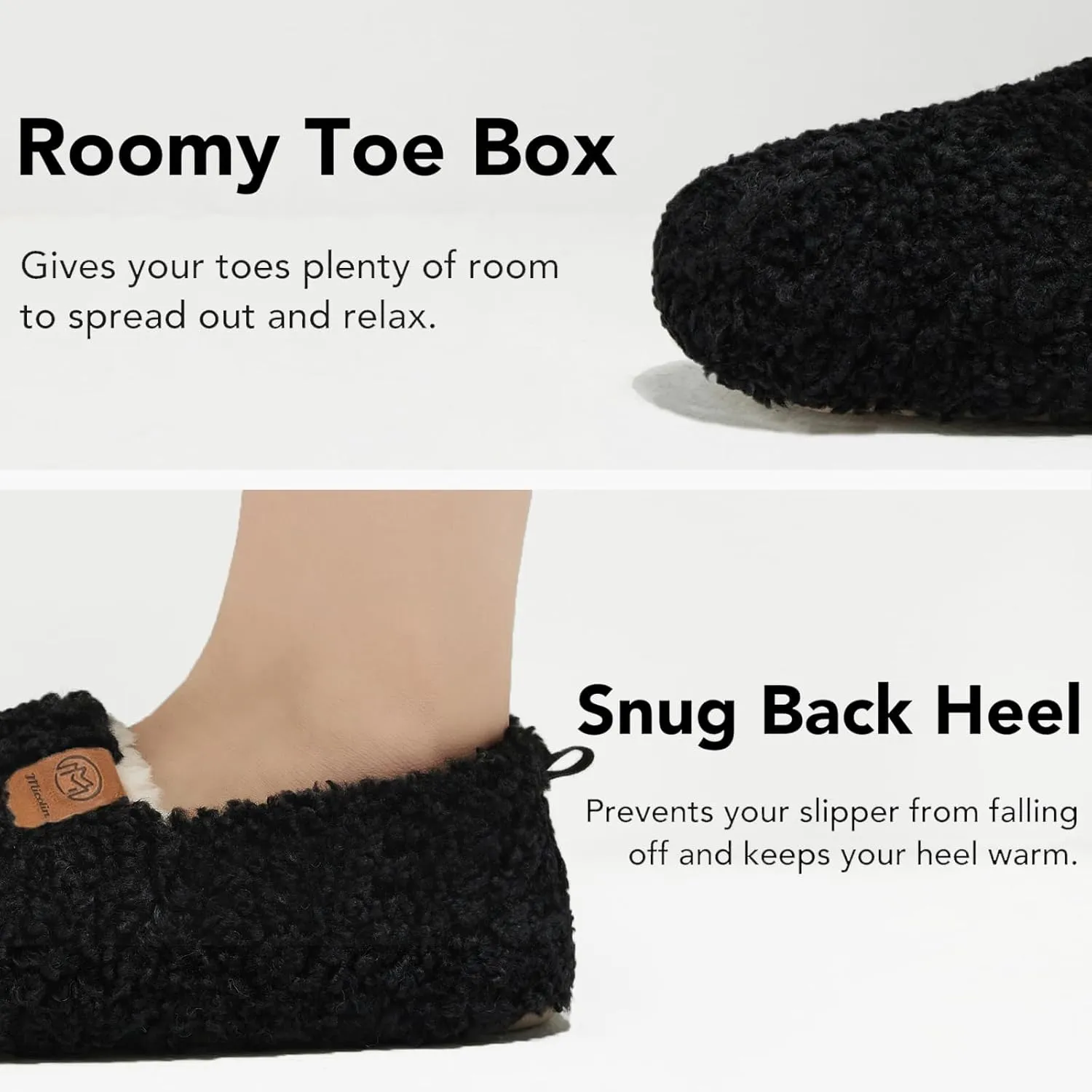 Slippers For Women House Winter Warm With Memory Foam Indoor Fuzzy Cute Comfort Fleece Lining Anti-Skid Soft Loafer Shoes