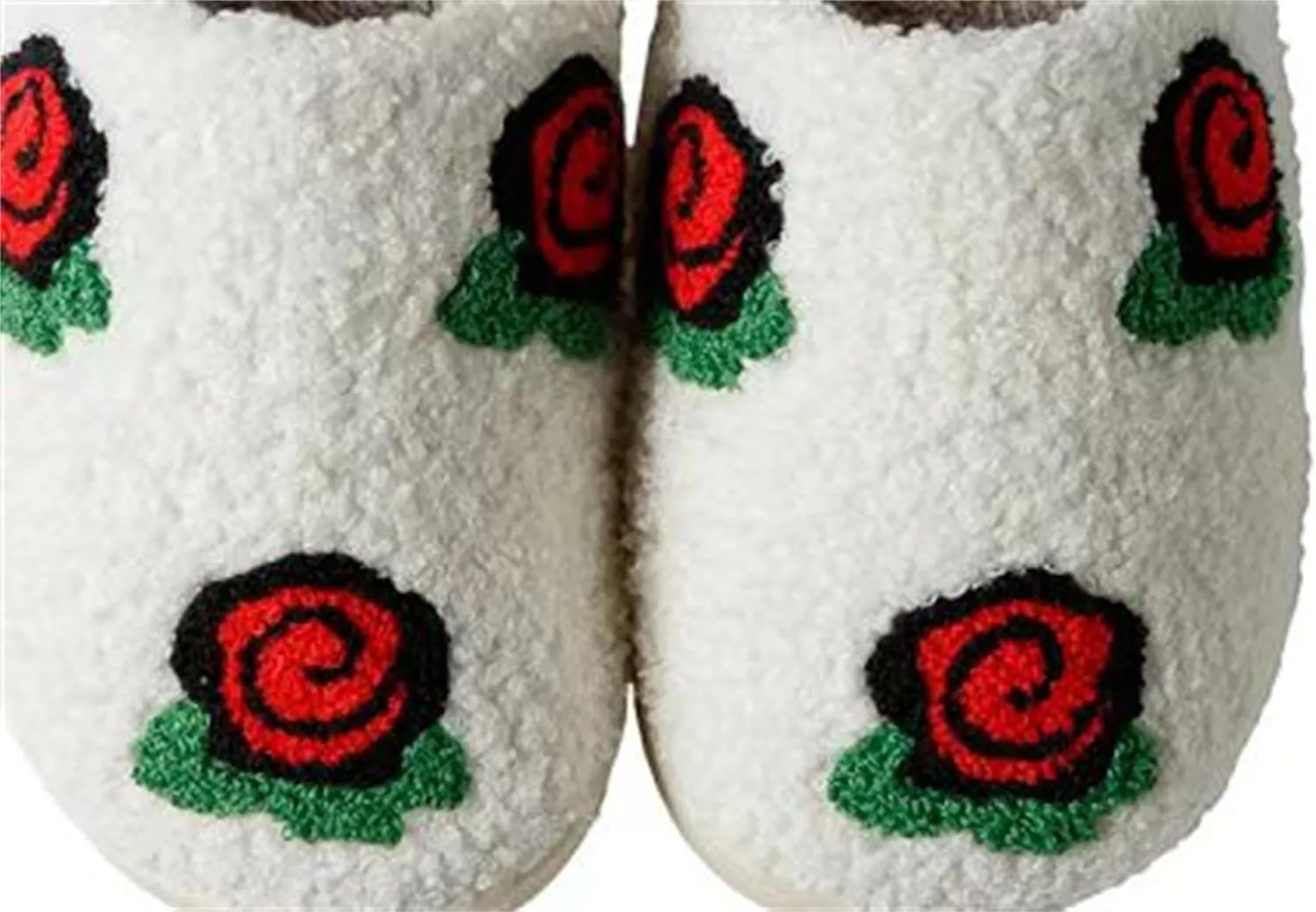 Slippers Women Fuzzy Valentines House Rose Heart Bedroom Platform Fleece Slipper Indoor Couple Warm Cozy Winter Home Non Slip Wool Lined Shoes