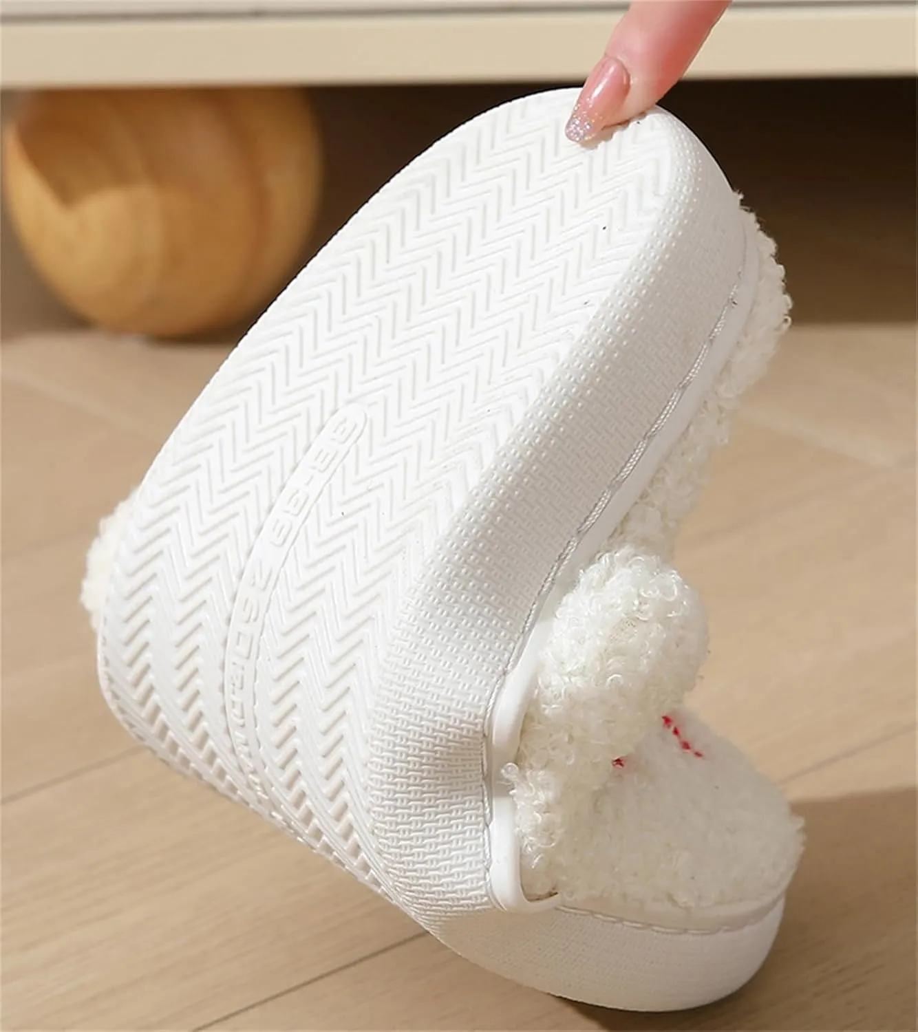 Slippers Women Fuzzy Valentines House Rose Heart Bedroom Platform Fleece Slipper Indoor Couple Warm Cozy Winter Home Non Slip Wool Lined Shoes