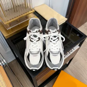 SNEAKER RUN 55 Shockproof GRAY Vuitton Large-scale promotion WHITE Louis