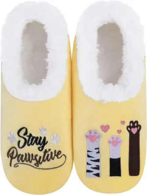 Snoozies Pairable Slipper Socks - Funny House Slippers for Women, Non-Slip Fuzzy Slipper Socks