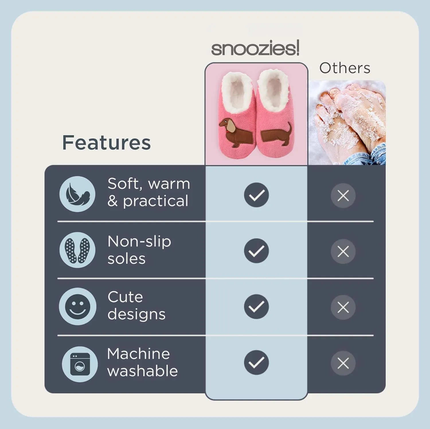 Snoozies Pairable Slipper Socks - Funny House Slippers for Women, Non-Slip Fuzzy Slipper Socks