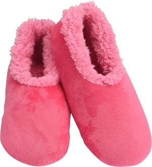 Snoozies Sherpa-Lined Slipper Socks for Women - Fuzzy, Cute, and Cozy Slippers for Women with Non-Slip Sole - Washable House Slippers