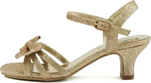 Soda Girly-2 Children's Girl's Open Toe Slingback Block High Heel Sandals