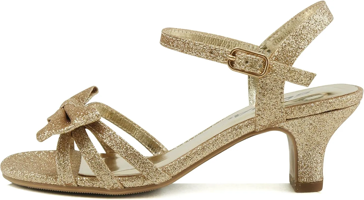 Soda Girly-2 Children's Girl's Open Toe Slingback Block High Heel Sandals