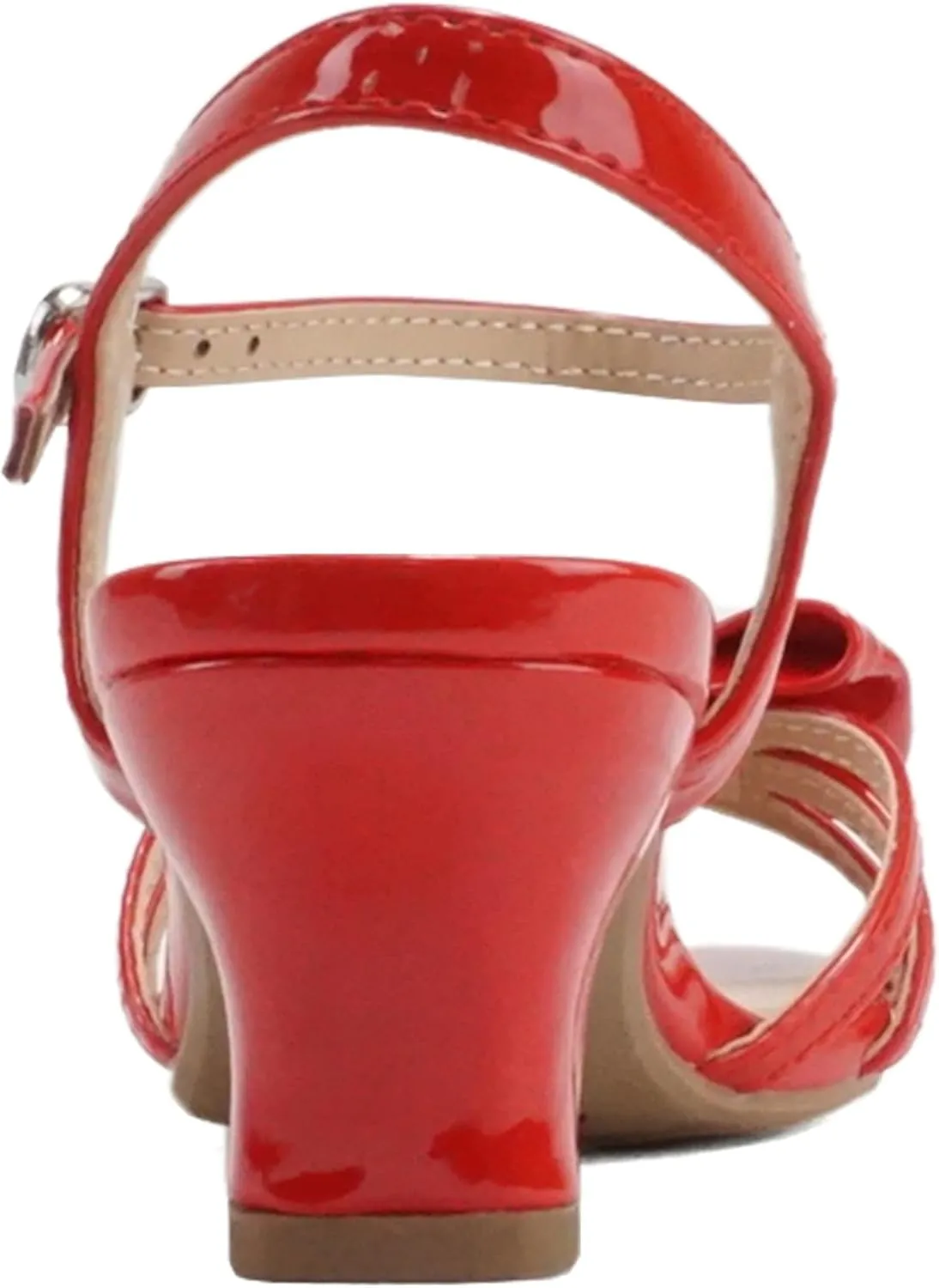 Soda Girly-2 Children's Girl's Open Toe Slingback Block High Heel Sandals