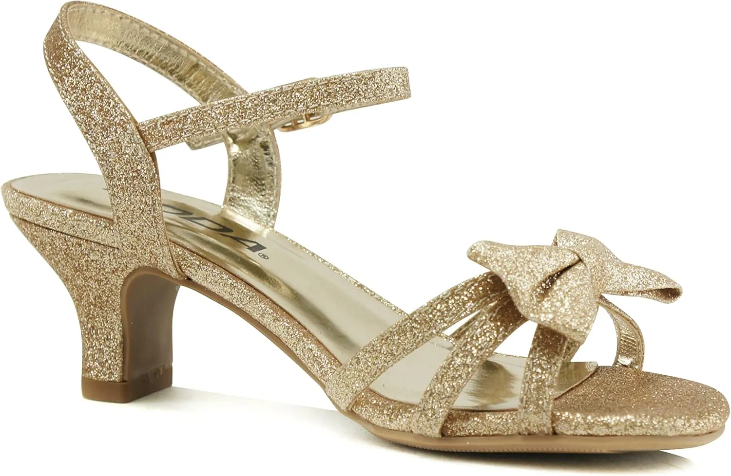 Soda Girly-2 Children's Girl's Open Toe Slingback Block High Heel Sandals