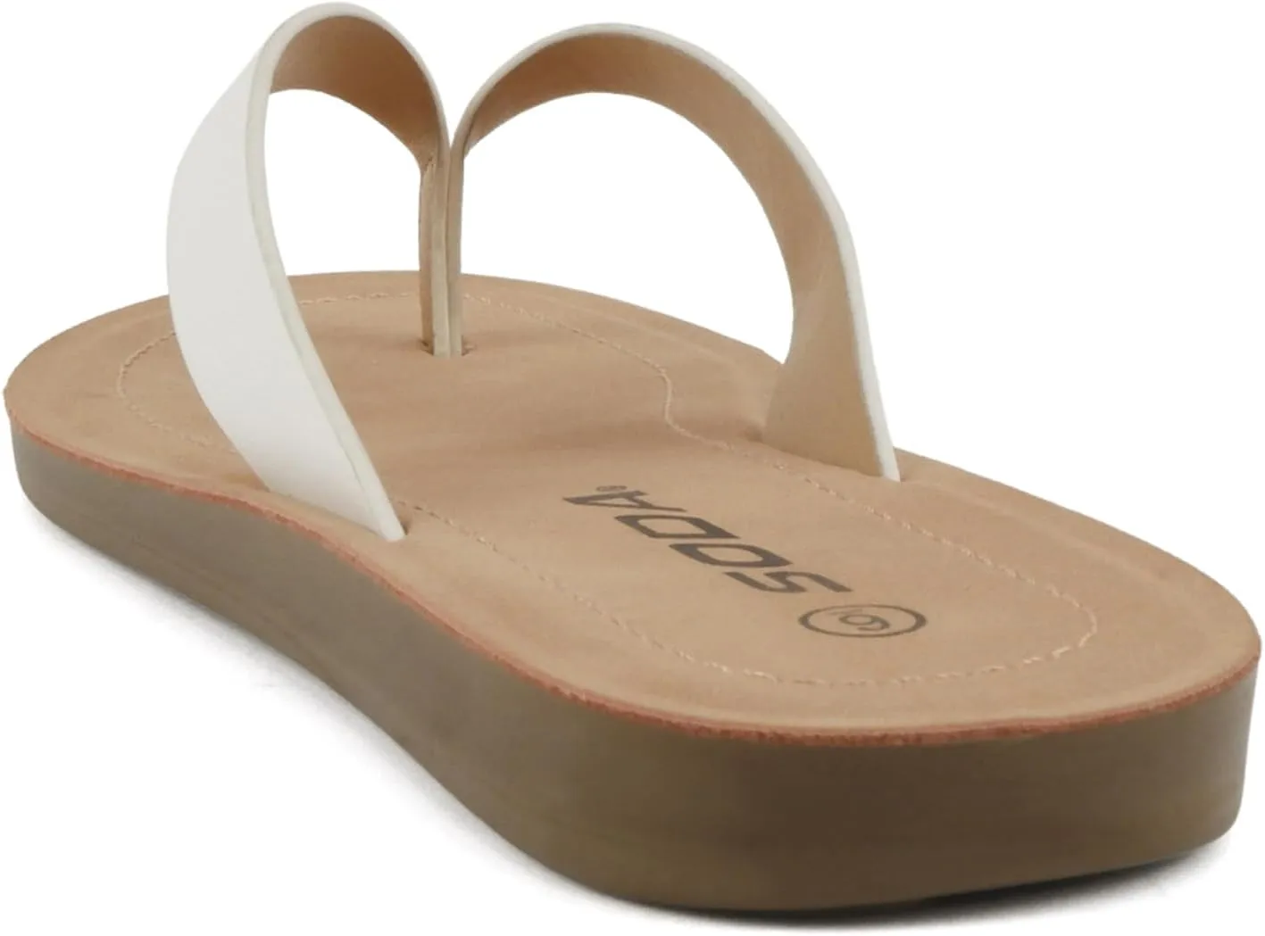 Soda Shoes Women Flip Flops Basic Plain Slippers Thongs Sandals Strap Casual Beach Ella-S