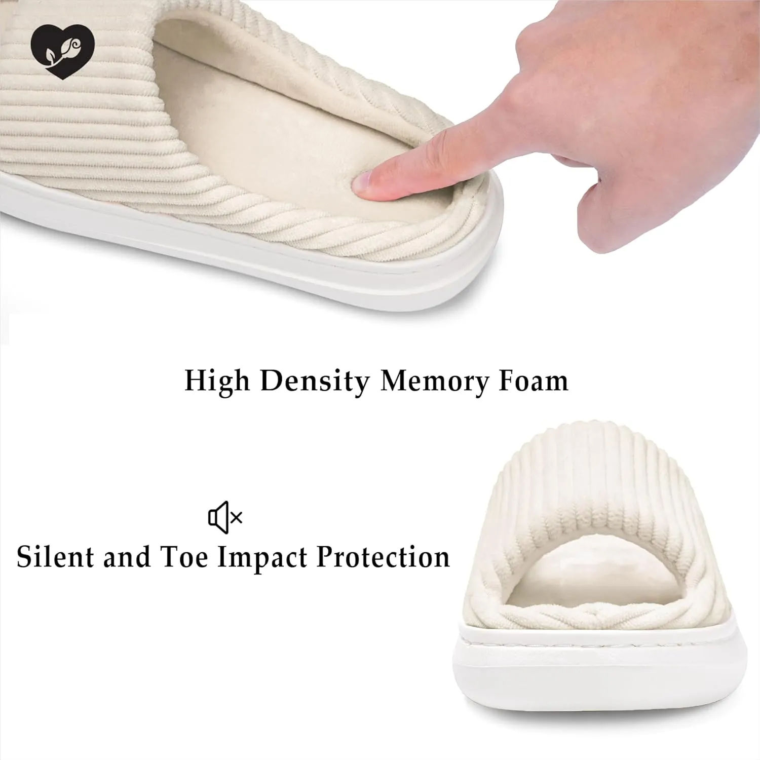 SOULROSE Summer House Memory Foam Slippers Comfy Spa Bedroom Slides Women Cloud Lightweight Waffle Cozy Open Toe Indoor Outdoor Platform Shoes