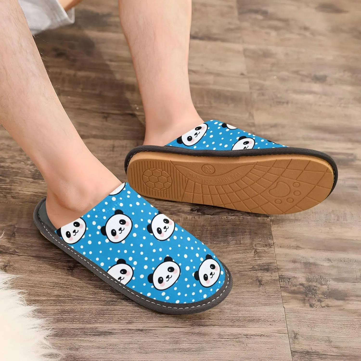 Spa Slippers Indoor House Fuzzy Slippers Soft Memory Foam Non-Slip Home Slipper Winter Shoes For Bedroom Hotel Travel 4-11