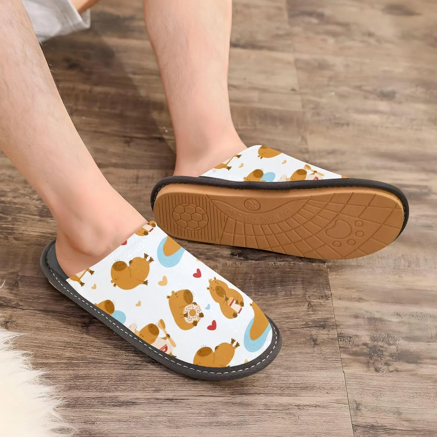 Spa Slippers Indoor House Fuzzy Slippers Soft Memory Foam Non-Slip Home Slipper Winter Shoes For Bedroom Hotel Travel 4-11