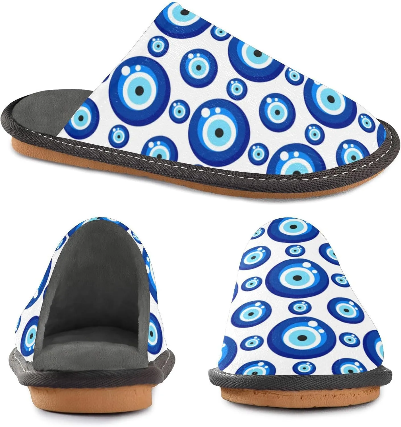 Spa Slippers Indoor House Fuzzy Slippers Soft Memory Foam Non-Slip Home Slipper Winter Shoes For Bedroom Hotel Travel 4-11