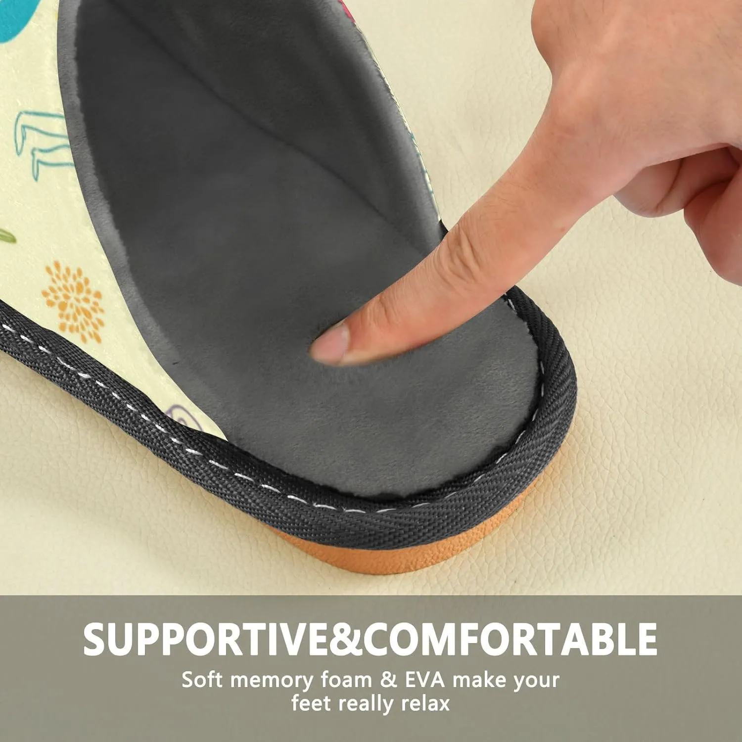 Spa Slippers Indoor House Fuzzy Slippers Soft Memory Foam Non-Slip Home Slipper Winter Shoes For Bedroom Hotel Travel 4-11