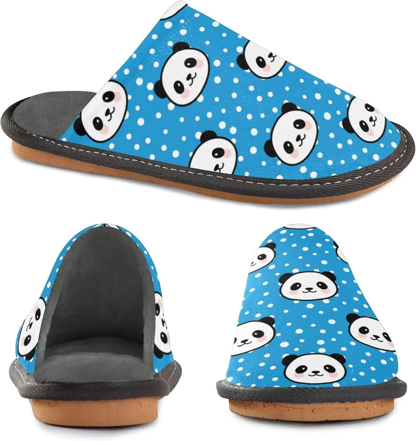 Spa Slippers Indoor House Fuzzy Slippers Soft Memory Foam Non-Slip Home Slipper Winter Shoes For Bedroom Hotel Travel 4-11
