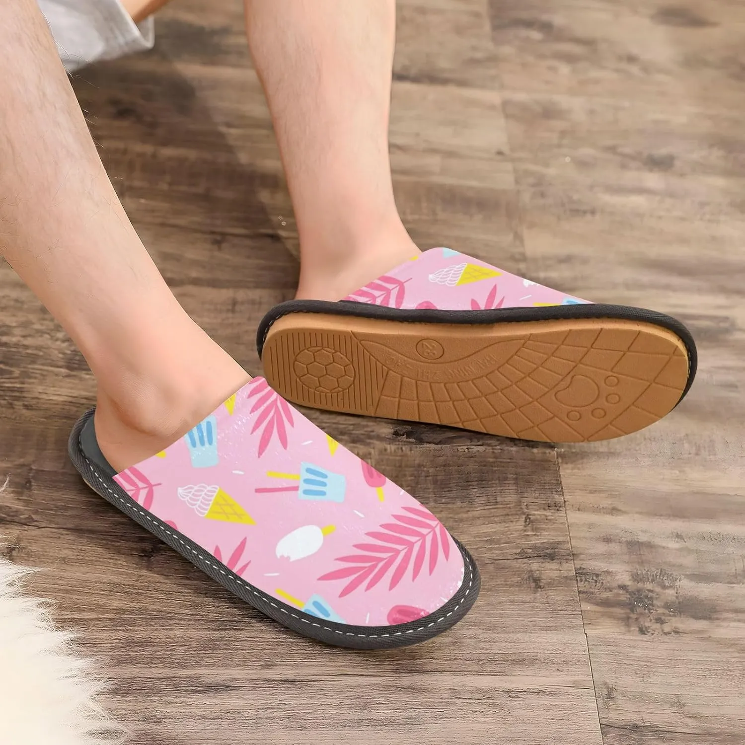 Spa Slippers Indoor House Fuzzy Slippers Soft Memory Foam Non-Slip Home Slipper Winter Shoes For Bedroom Hotel Travel 4-11