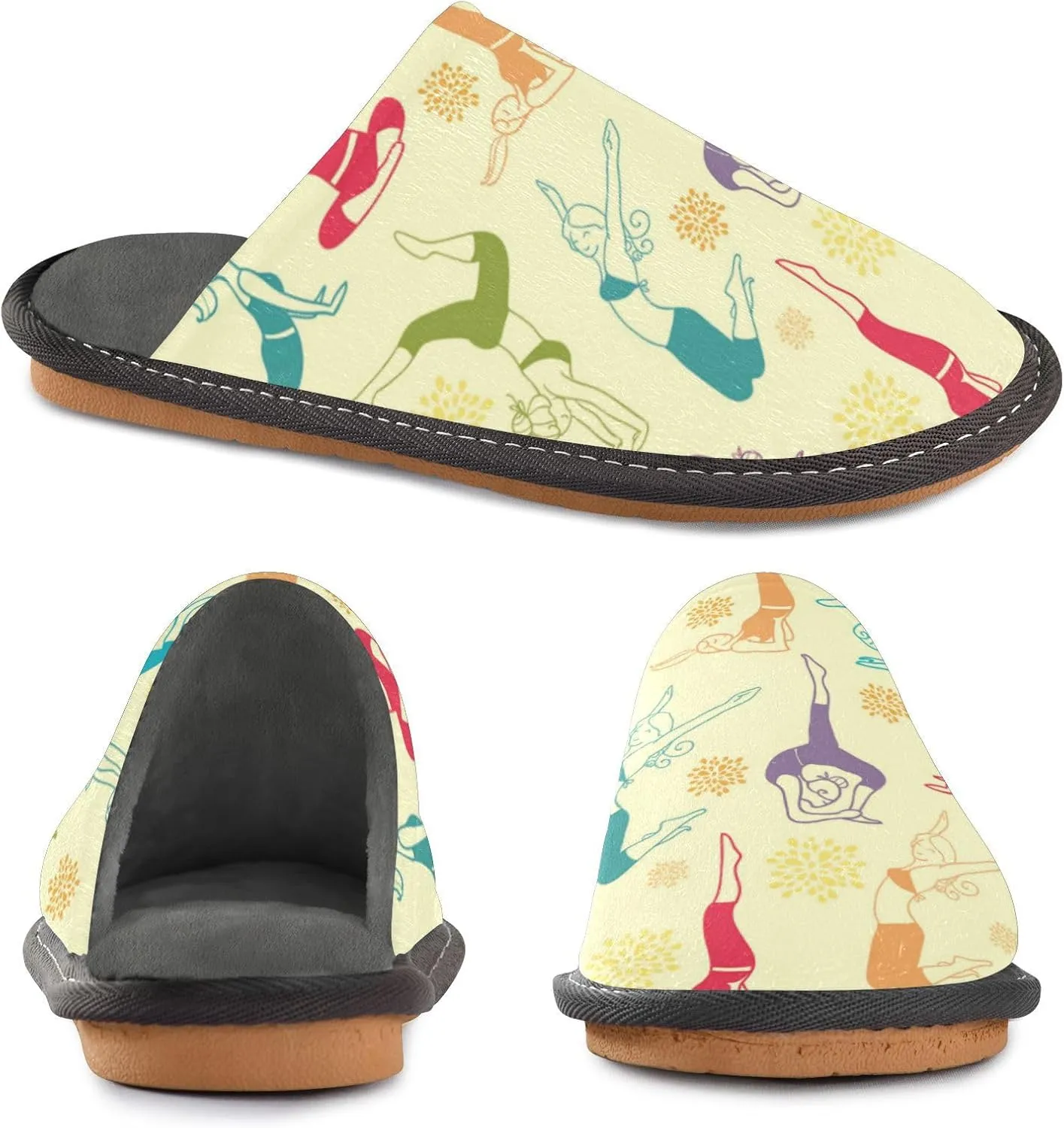 Spa Slippers Indoor House Fuzzy Slippers Soft Memory Foam Non-Slip Home Slipper Winter Shoes For Bedroom Hotel Travel 4-11