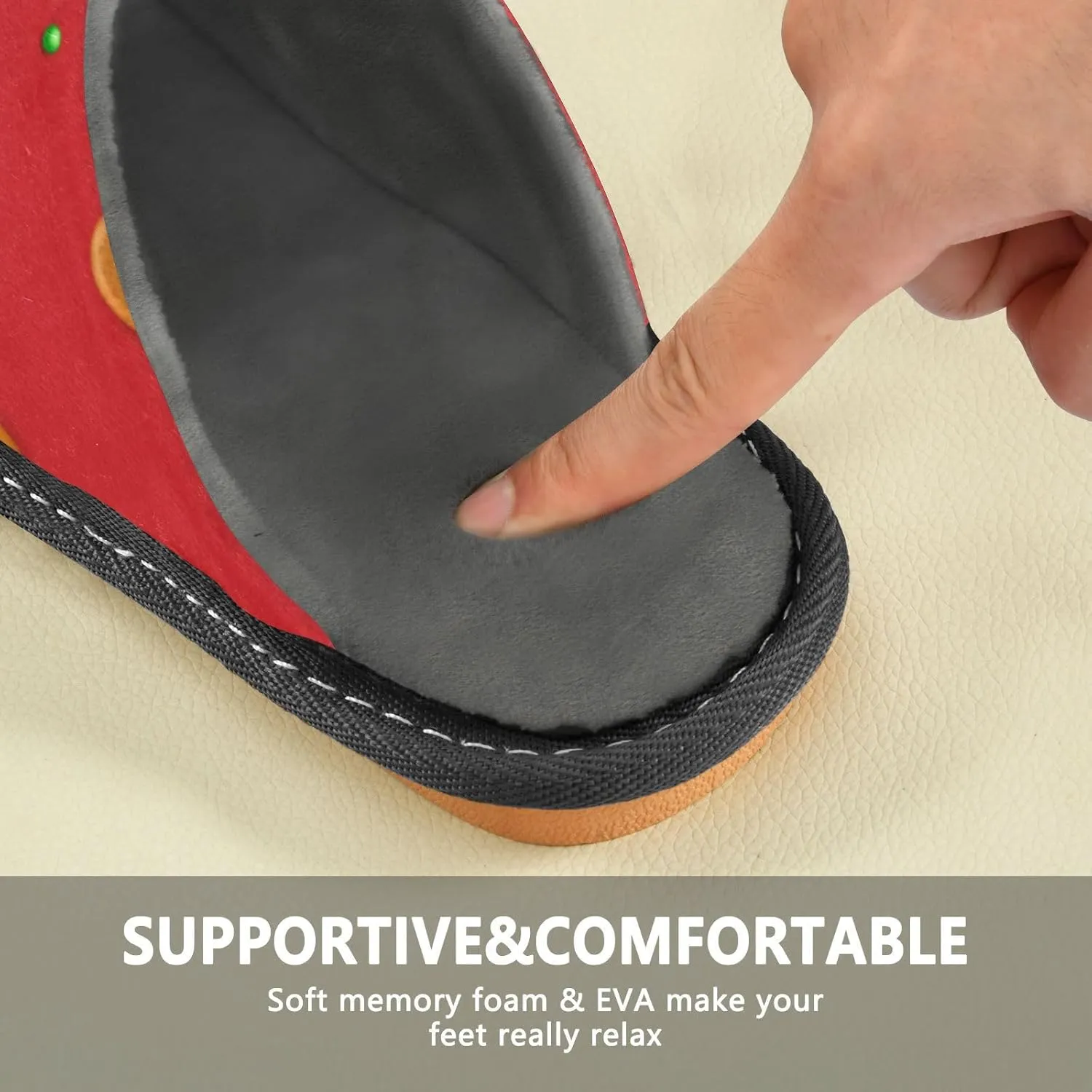 Spa Slippers Indoor House Fuzzy Slippers Soft Memory Foam Non-Slip Home Slipper Winter Shoes For Bedroom Hotel Travel 4-11