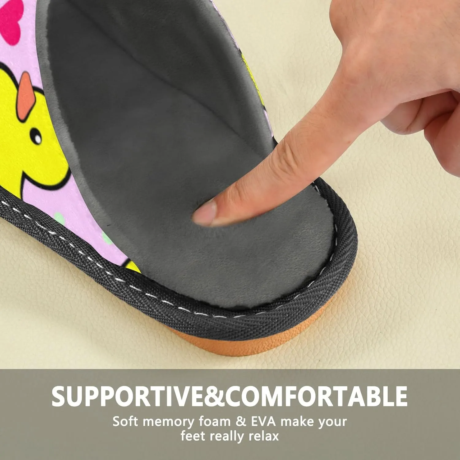 Spa Slippers Indoor House Fuzzy Slippers Soft Memory Foam Non-Slip Home Slipper Winter Shoes For Bedroom Hotel Travel 4-11