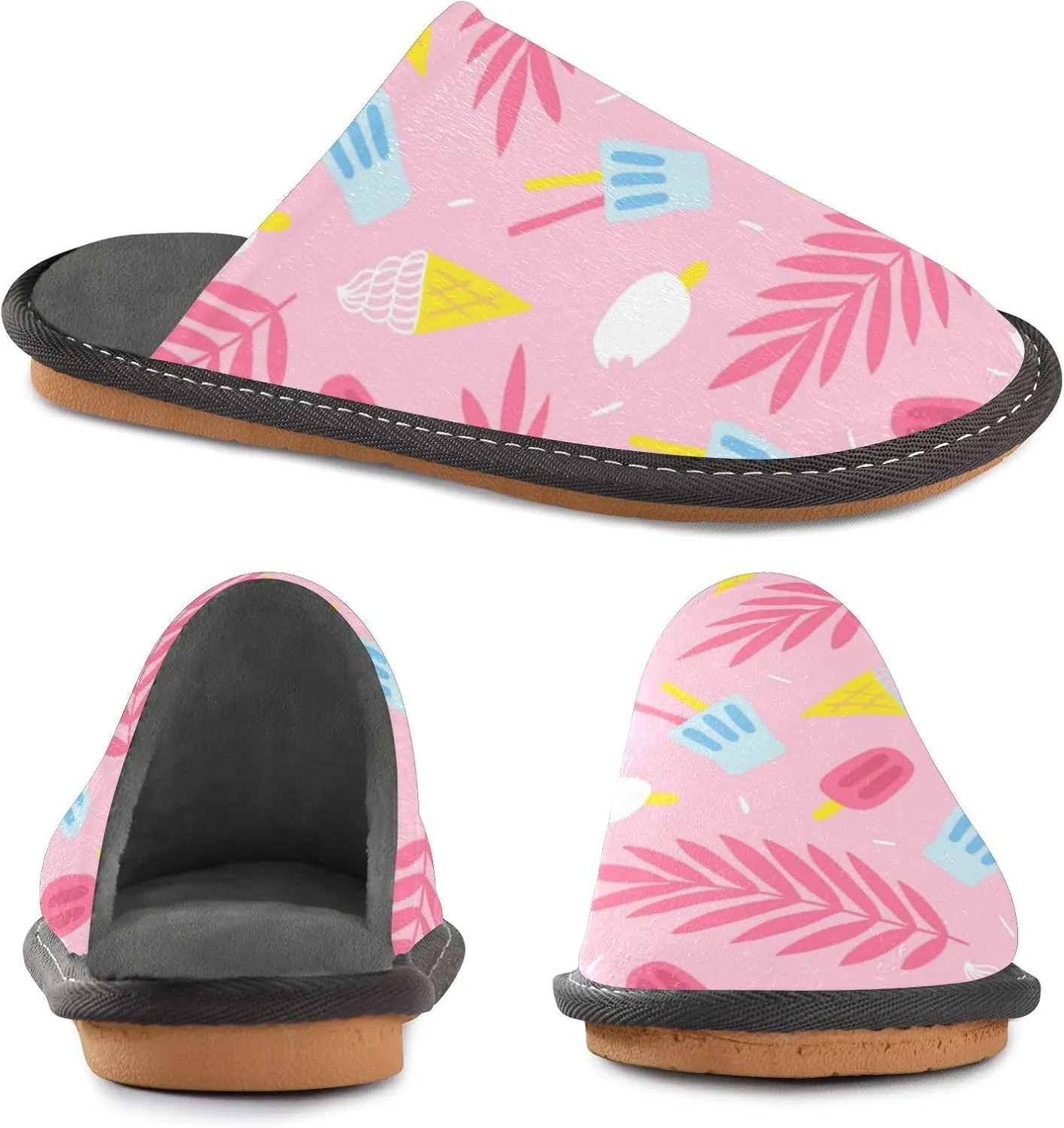 Spa Slippers Indoor House Fuzzy Slippers Soft Memory Foam Non-Slip Home Slipper Winter Shoes For Bedroom Hotel Travel 4-11