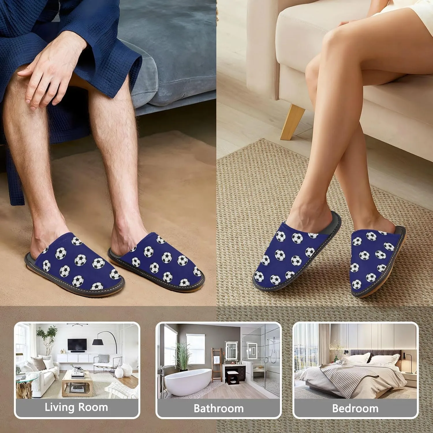 Spa Slippers Indoor House Fuzzy Slippers Soft Memory Foam Non-Slip Home Slipper Winter Shoes For Bedroom Hotel Travel 4-11