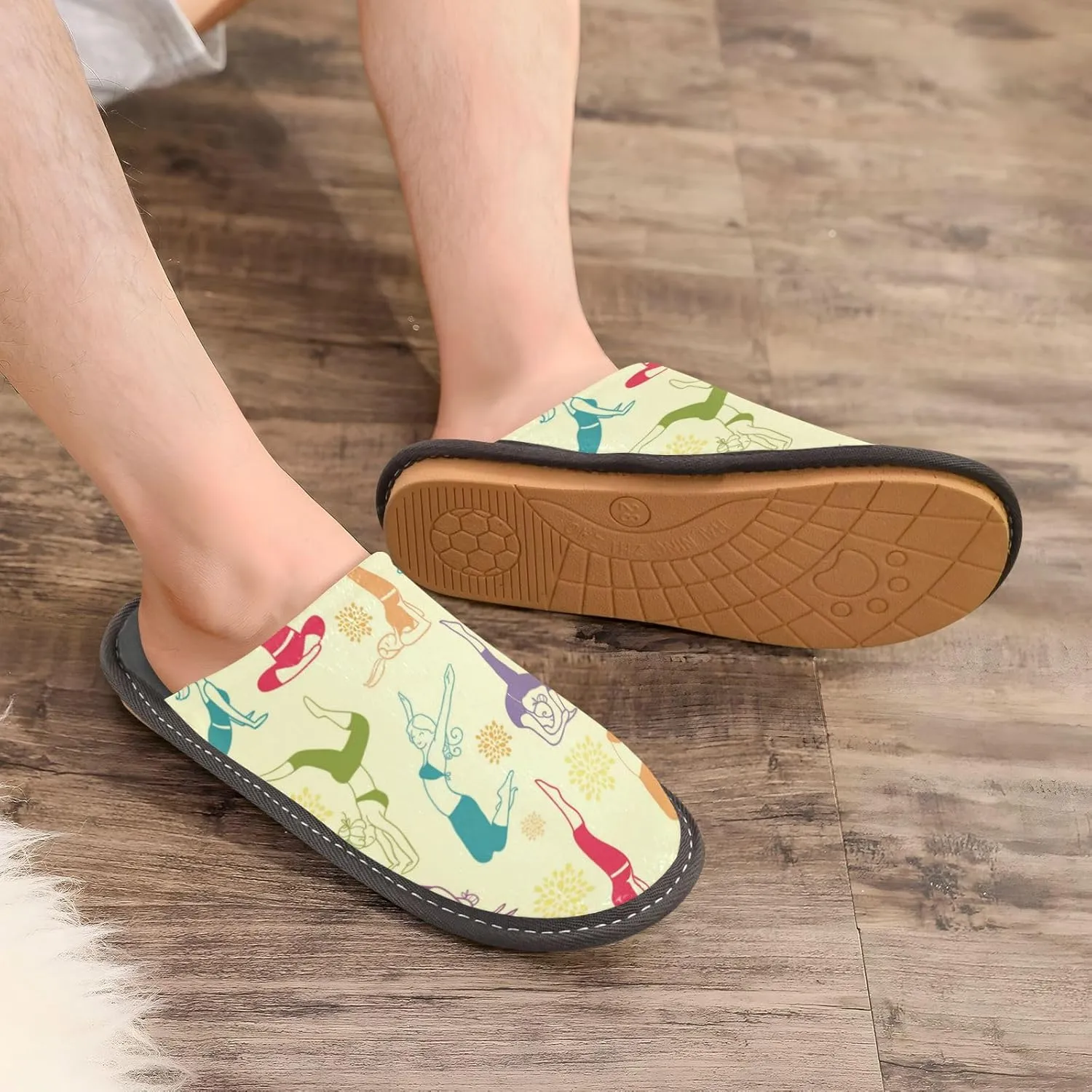 Spa Slippers Indoor House Fuzzy Slippers Soft Memory Foam Non-Slip Home Slipper Winter Shoes For Bedroom Hotel Travel 4-11