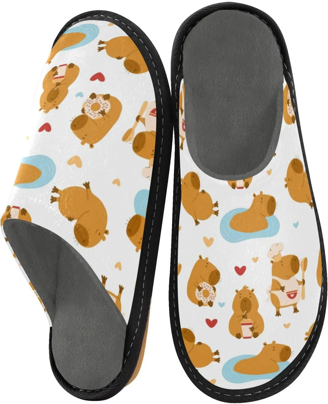 Spa Slippers Indoor House Fuzzy Slippers Soft Memory Foam Non-Slip Home Slipper Winter Shoes For Bedroom Hotel Travel 4-11