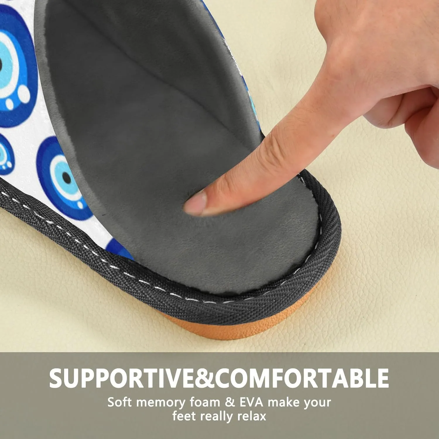 Spa Slippers Indoor House Fuzzy Slippers Soft Memory Foam Non-Slip Home Slipper Winter Shoes For Bedroom Hotel Travel 4-11