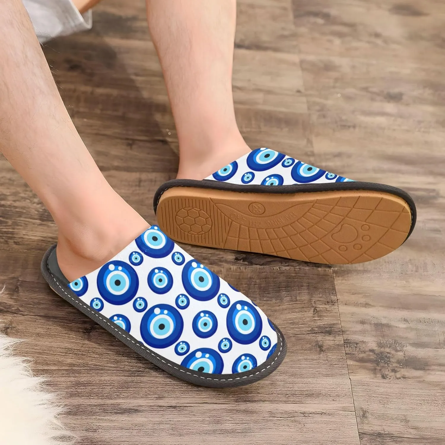 Spa Slippers Indoor House Fuzzy Slippers Soft Memory Foam Non-Slip Home Slipper Winter Shoes For Bedroom Hotel Travel 4-11