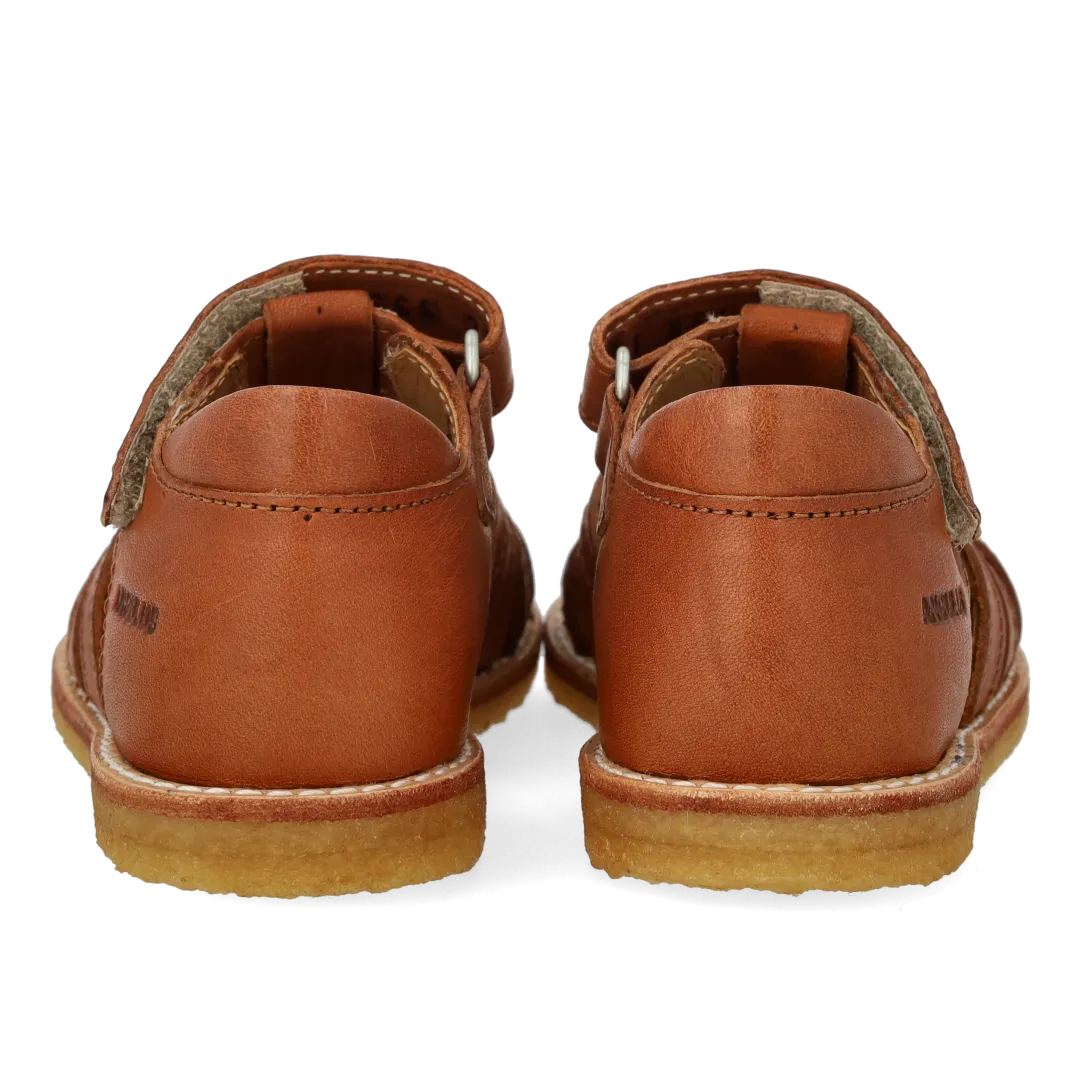 Starter sandal with bee embroidery