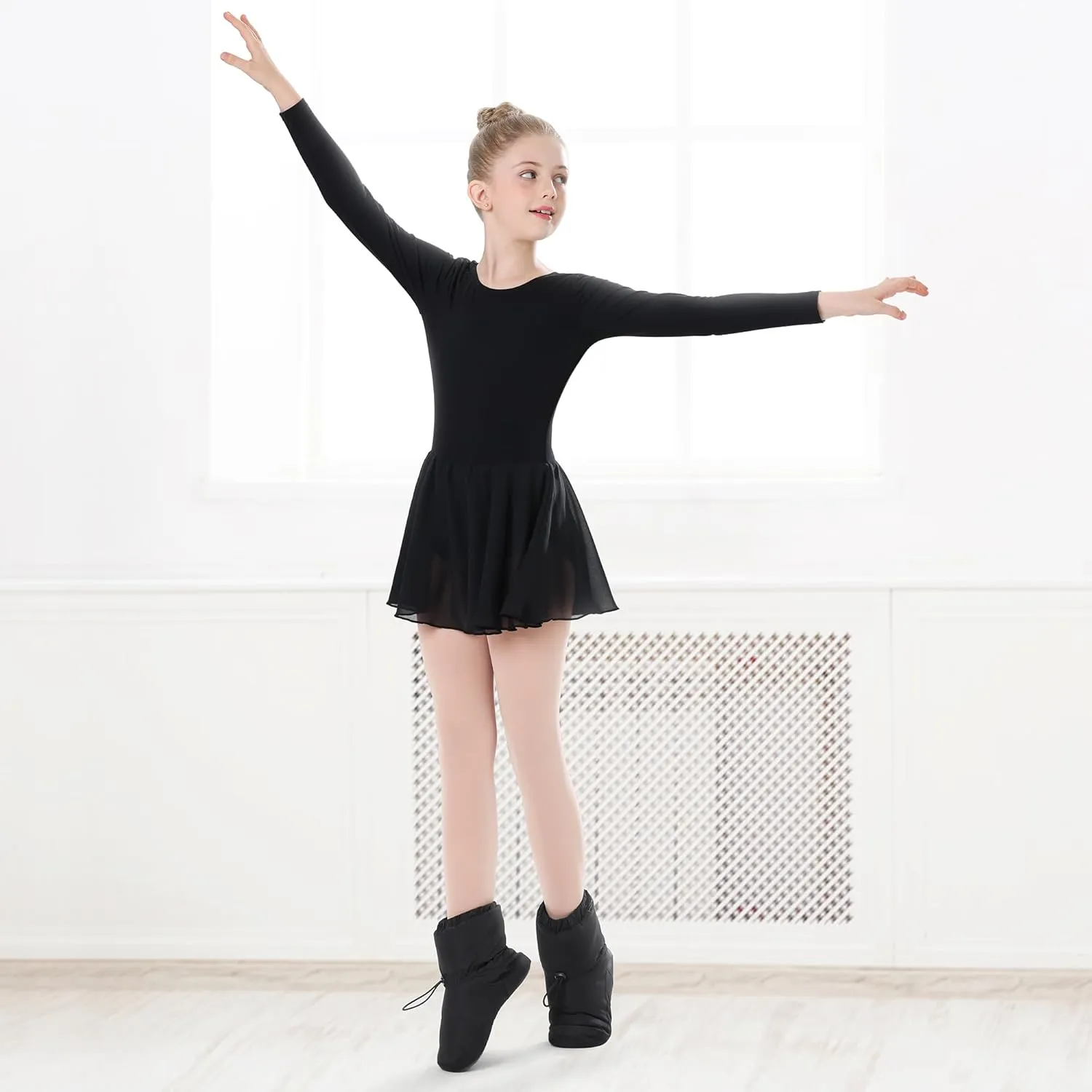 Stelle Girls Ballet Warm Up Booties Dance Slipper Boots Ballerina Elastic Shoes