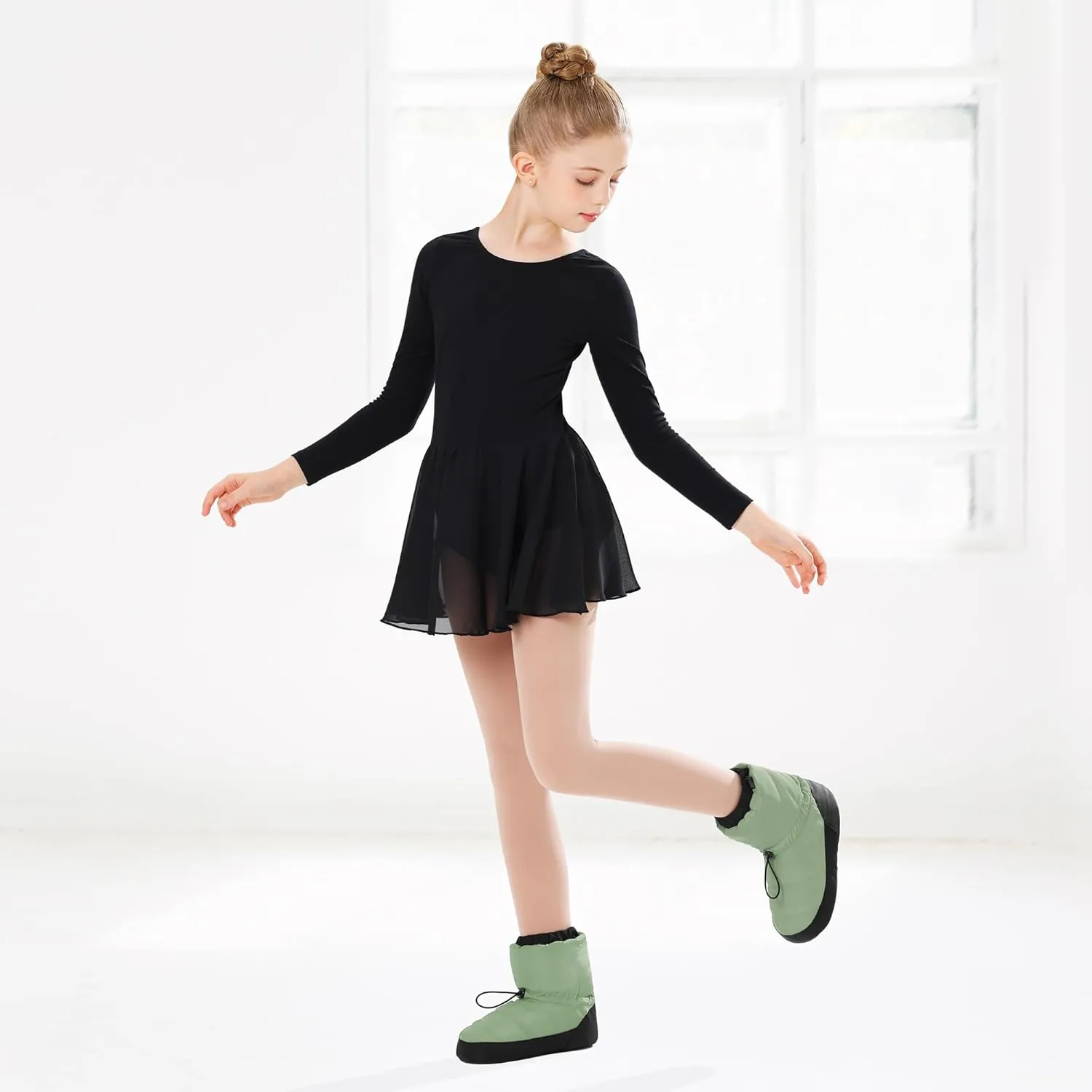 Stelle Girls Ballet Warm Up Booties Dance Slipper Boots Ballerina Elastic Shoes