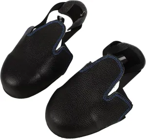 STOBAZA 1 Pair Labor Insurance Shoe Cover Steel Toe Shoe Caps Women Unisex Shoes Cover Steel Toe Shoe Covers for Women Steel Toe Shoe Caps Men Steel Toe Work Shoes Cover Cowhide Black