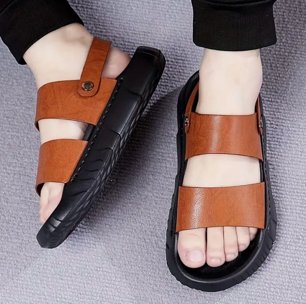 Stylish Breathable Sandal VR-compatible Casual Men's Compliance-certified Brown