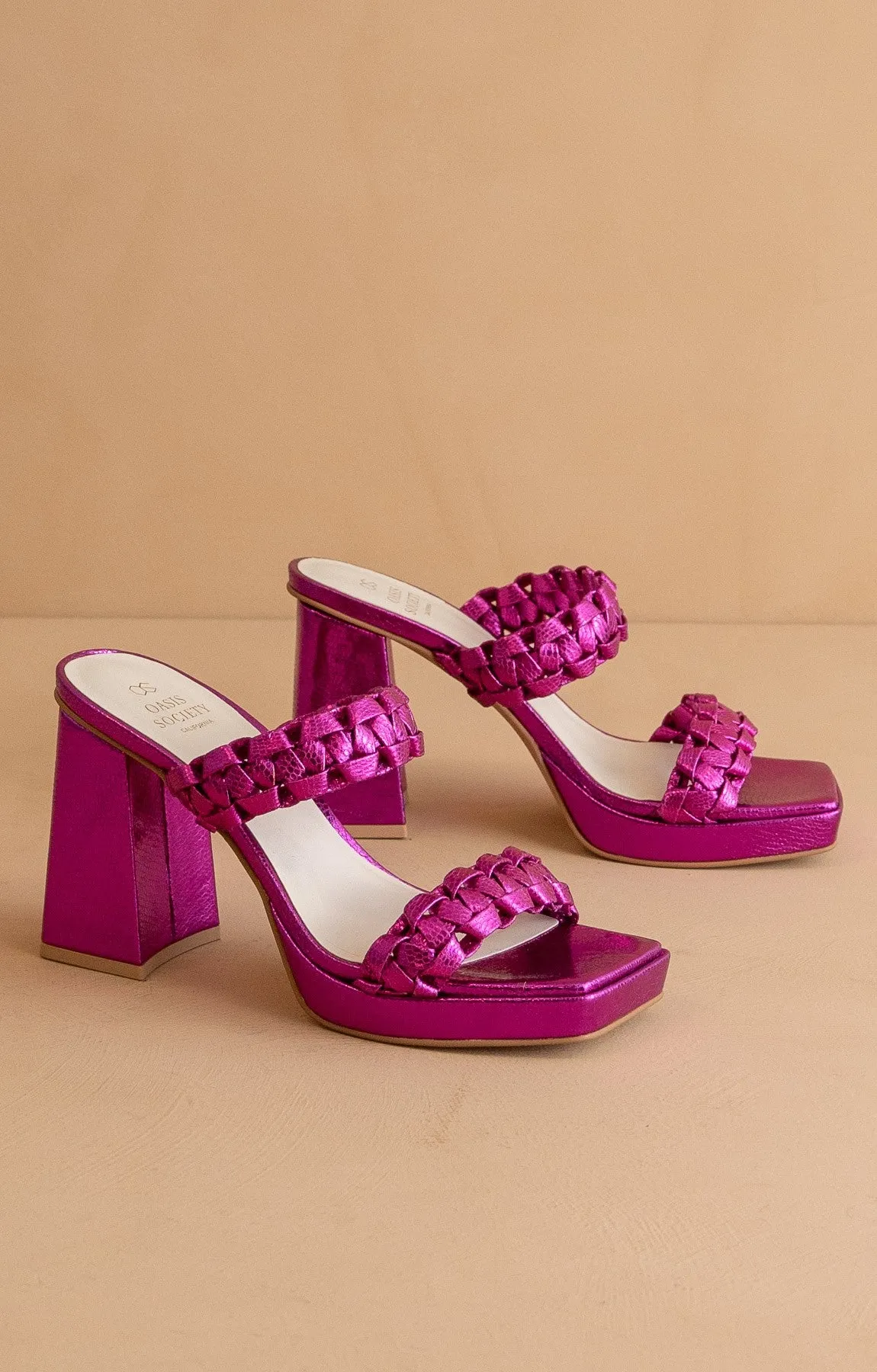 The Zenda - Braided Platform Party Heels
