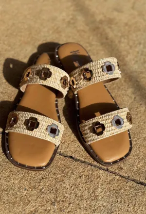 Tide Raffia Impeccable Low Global selection Sandal