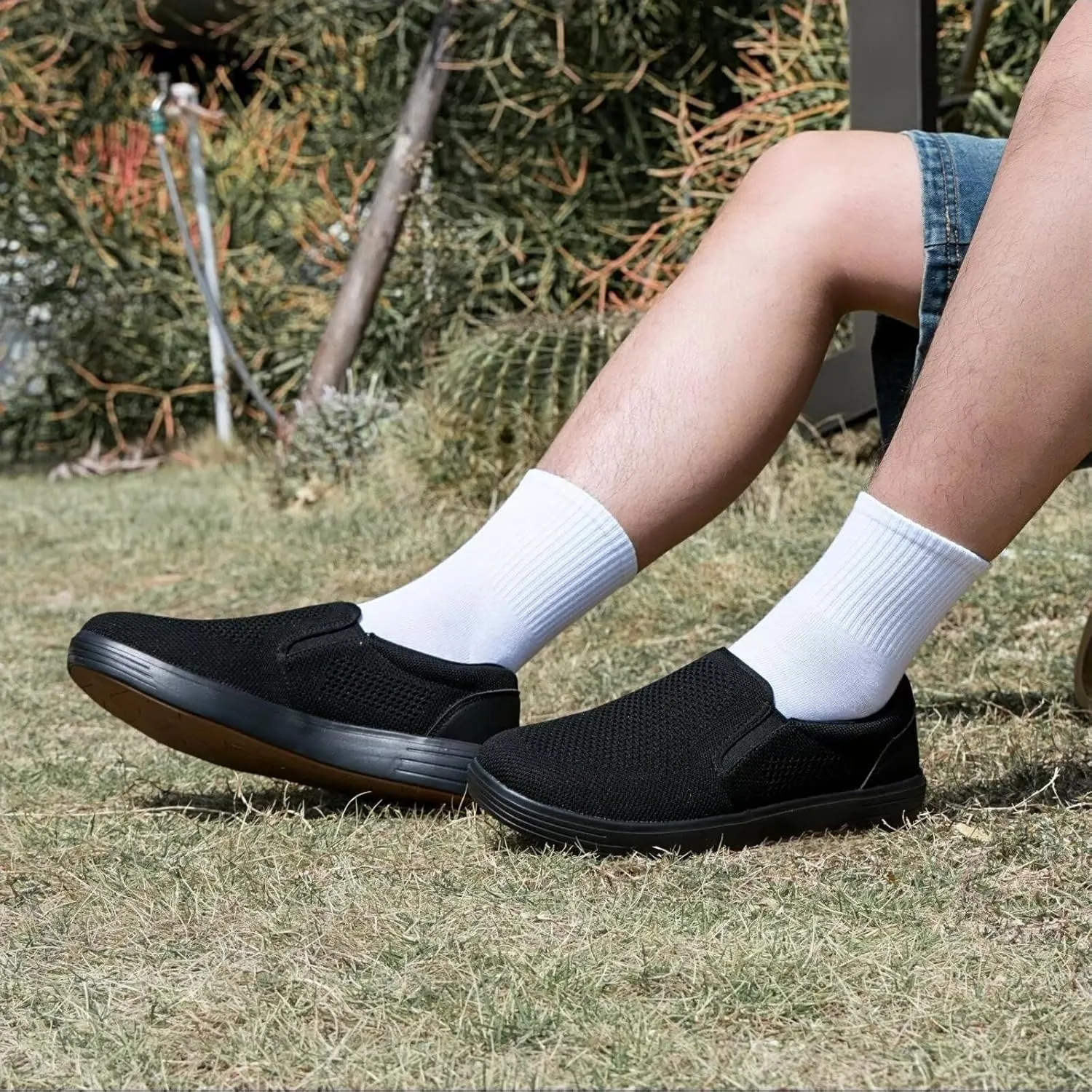 TIOSEBON Men's Mesh Slip on Walking Shoes-Comfortable Drving Loafer Fashion Sneaker