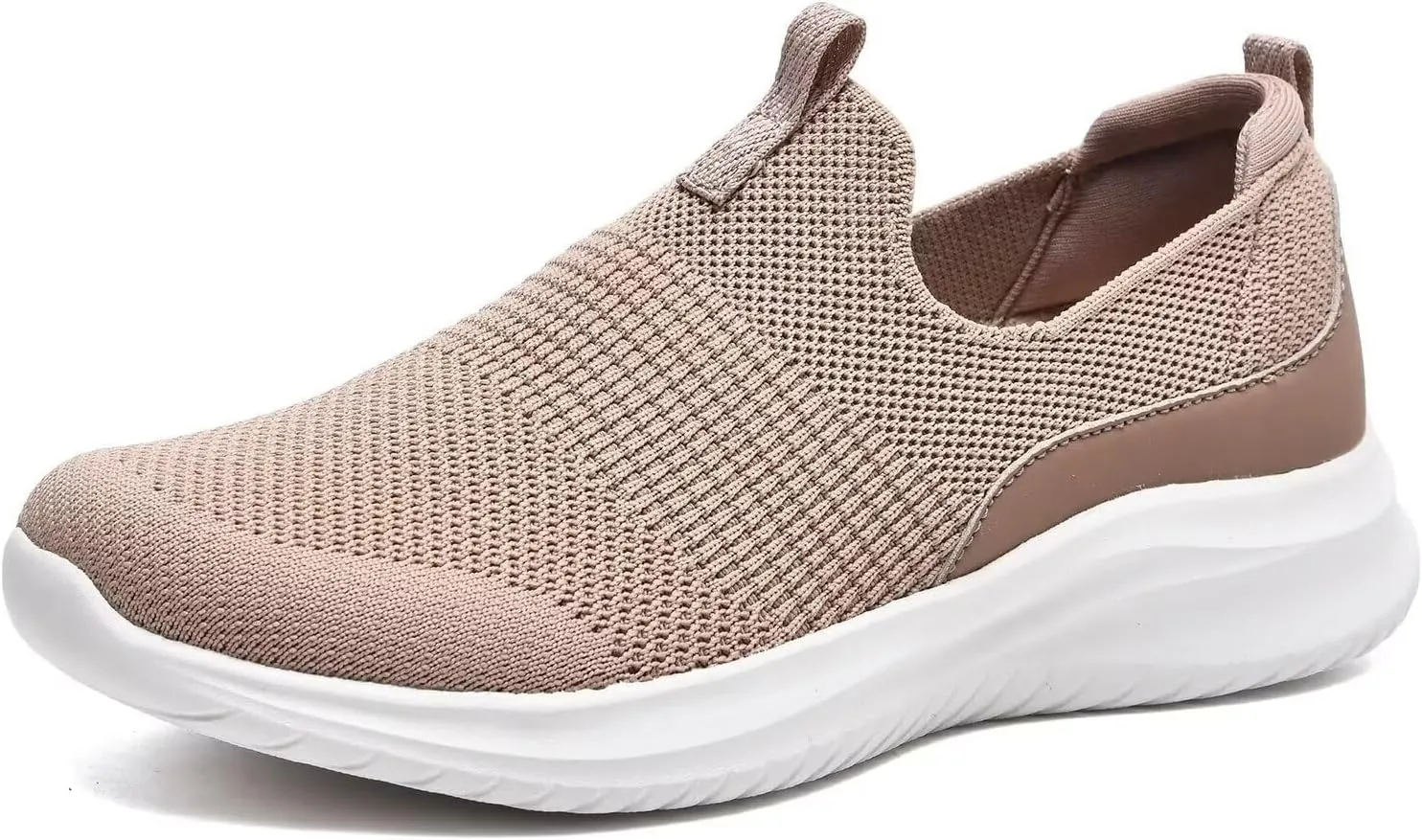 TIOSEBON Women's Walking Tennis Shoes Knit Slip on Mesh Comfortable Sneaker