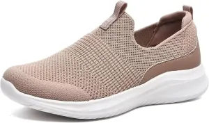 TIOSEBON Women's Walking Tennis Shoes Knit Slip on Mesh Comfortable Sneaker