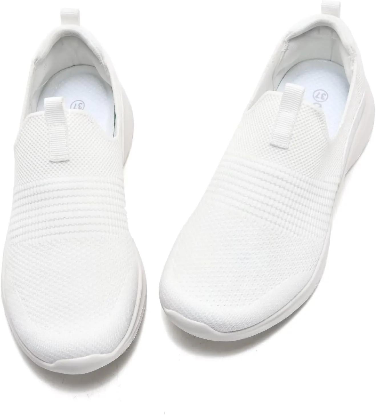 TIOSEBON Women's Walking Tennis Shoes Knit Slip on Mesh Comfortable Sneaker