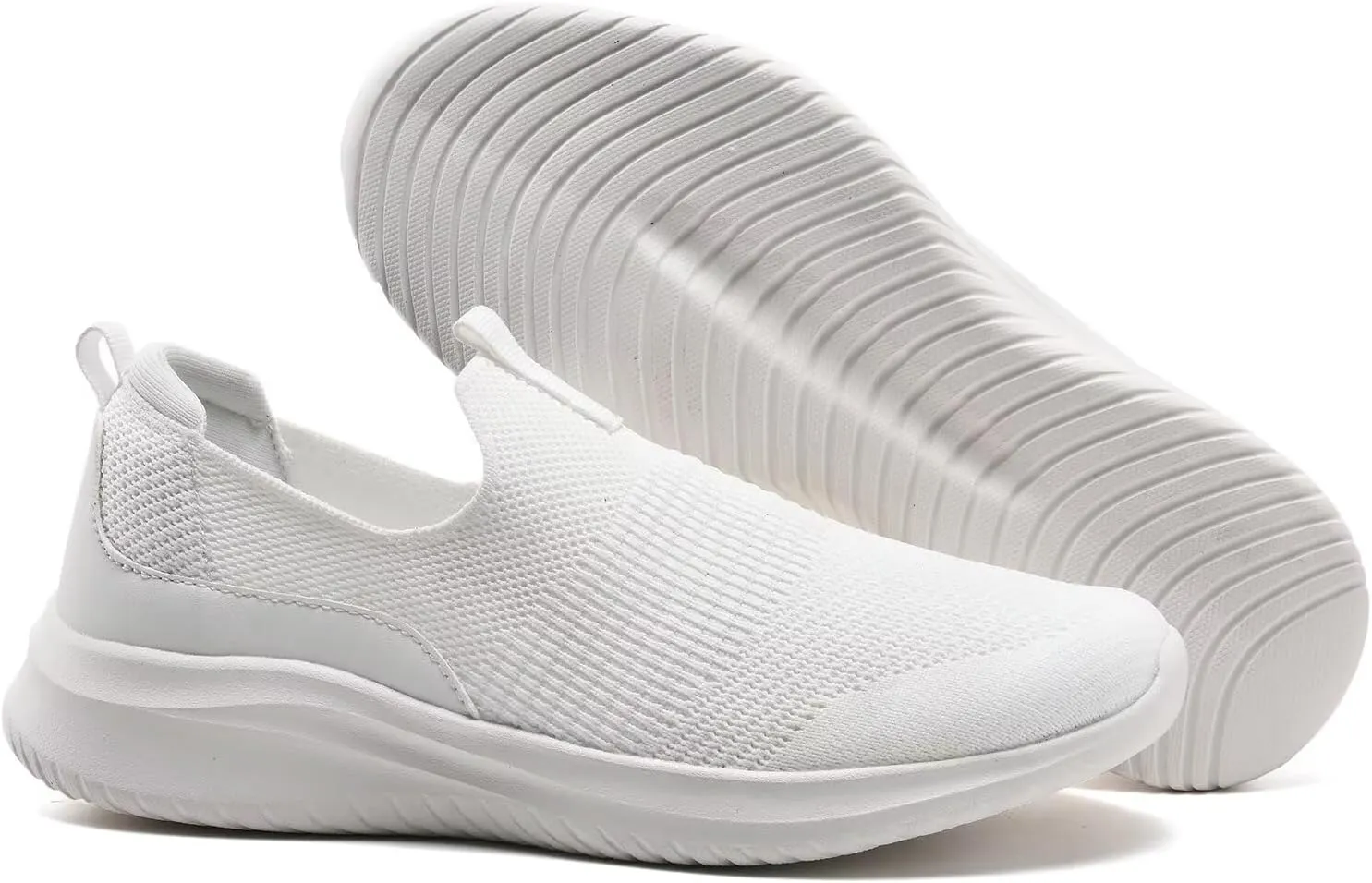 TIOSEBON Women's Walking Tennis Shoes Knit Slip on Mesh Comfortable Sneaker