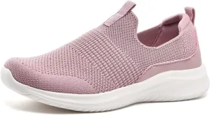 TIOSEBON Women's Walking Tennis Shoes Knit Slip on Mesh Comfortable Sneaker