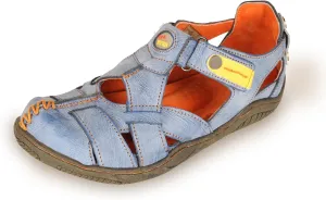 TMA EYES Women's Cross Leather and Hand Stitching Upper Casual Sandal for Outdoor