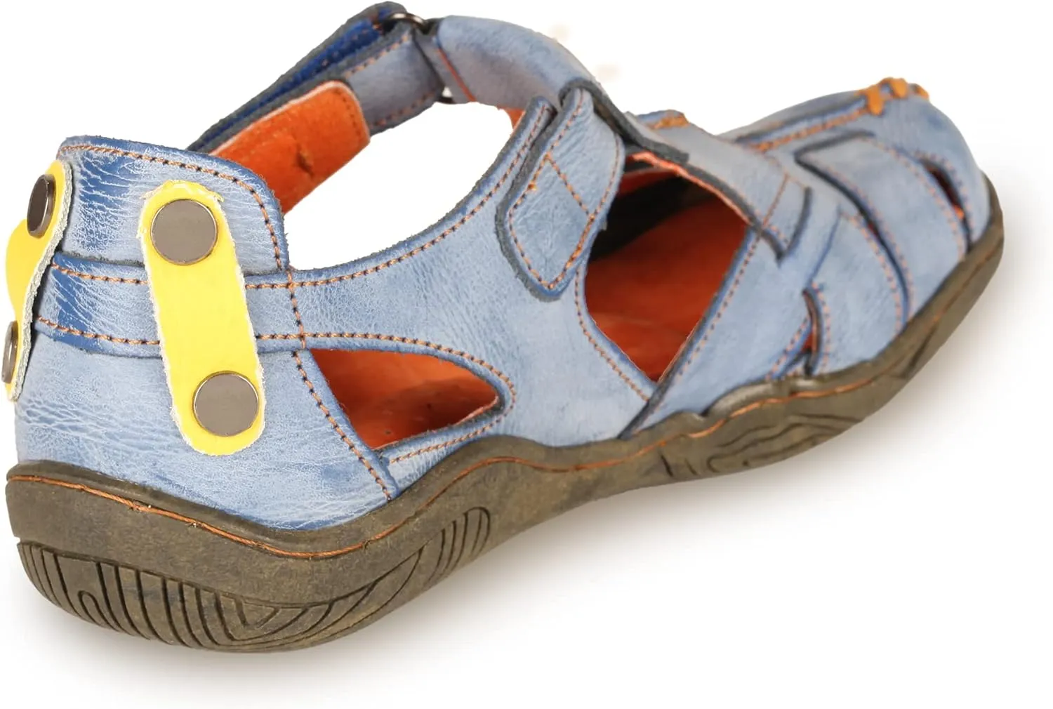 TMA EYES Women's Cross Leather and Hand Stitching Upper Casual Sandal for Outdoor