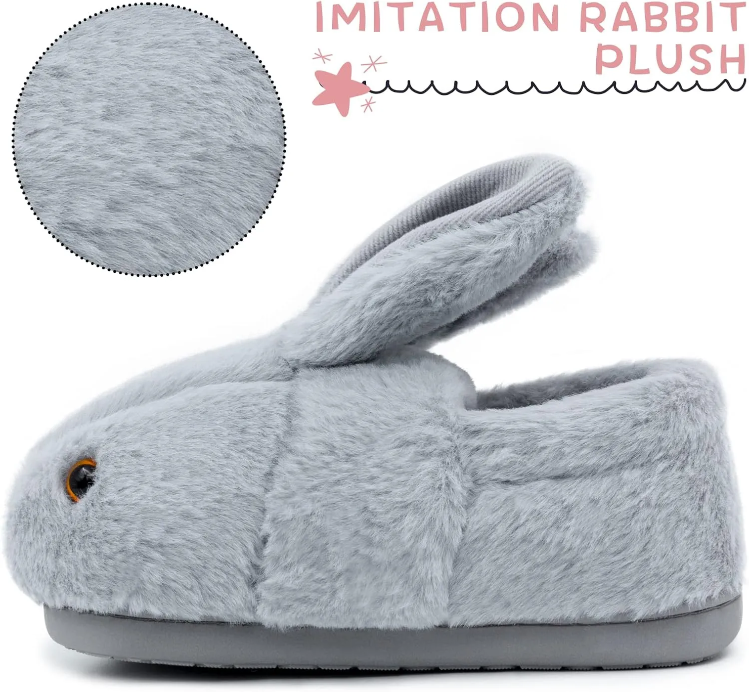 Toddler Slippers Boys Girls Slipper Soft Cozy Cute Bunny Warm Non-Slip Shoes Winter House Shoes Indoor for Little Kids