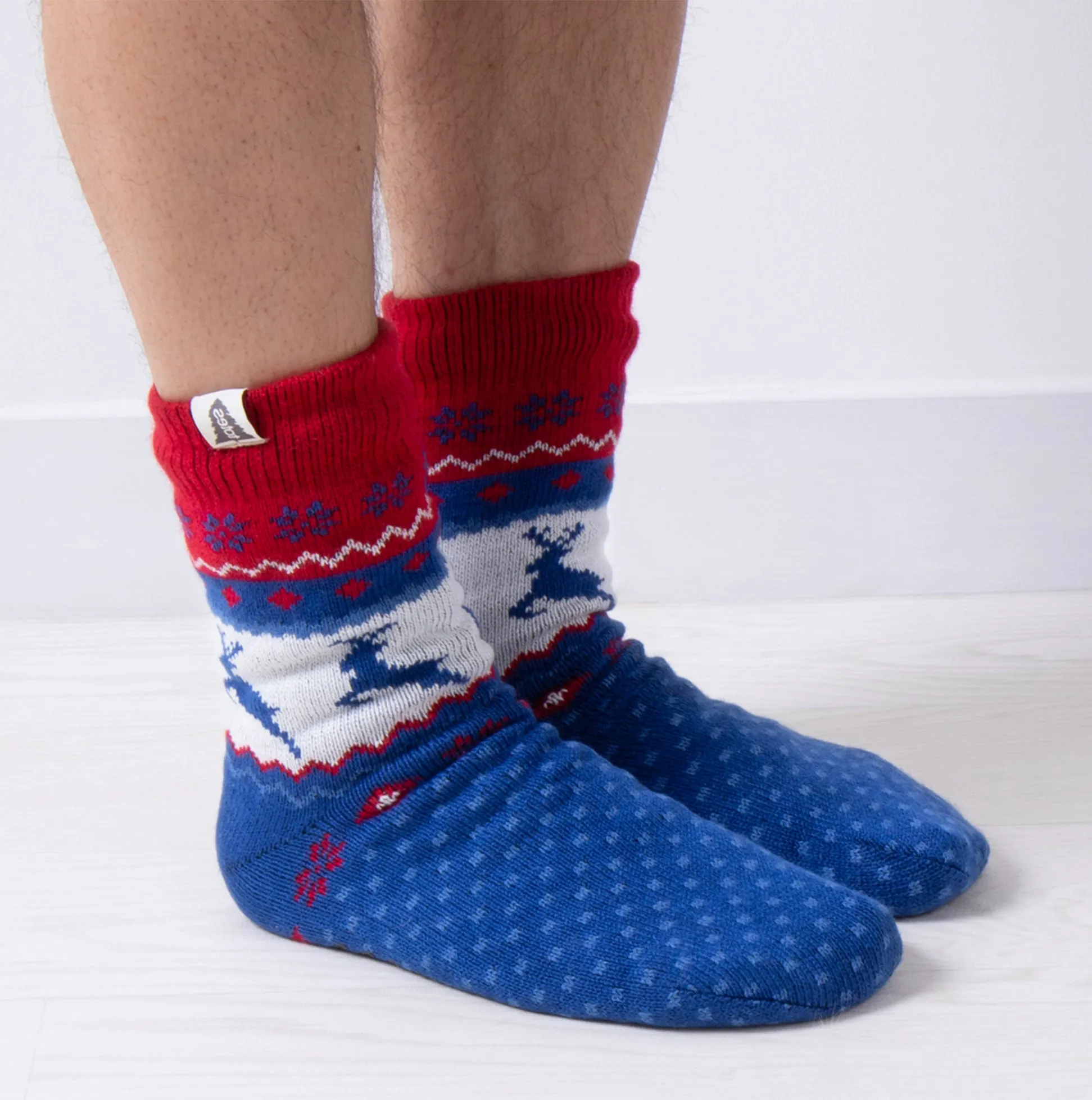 Totes Toasties Sherpa Lined Fair Isle Slipper Socks Mens Socks Fair Isle
