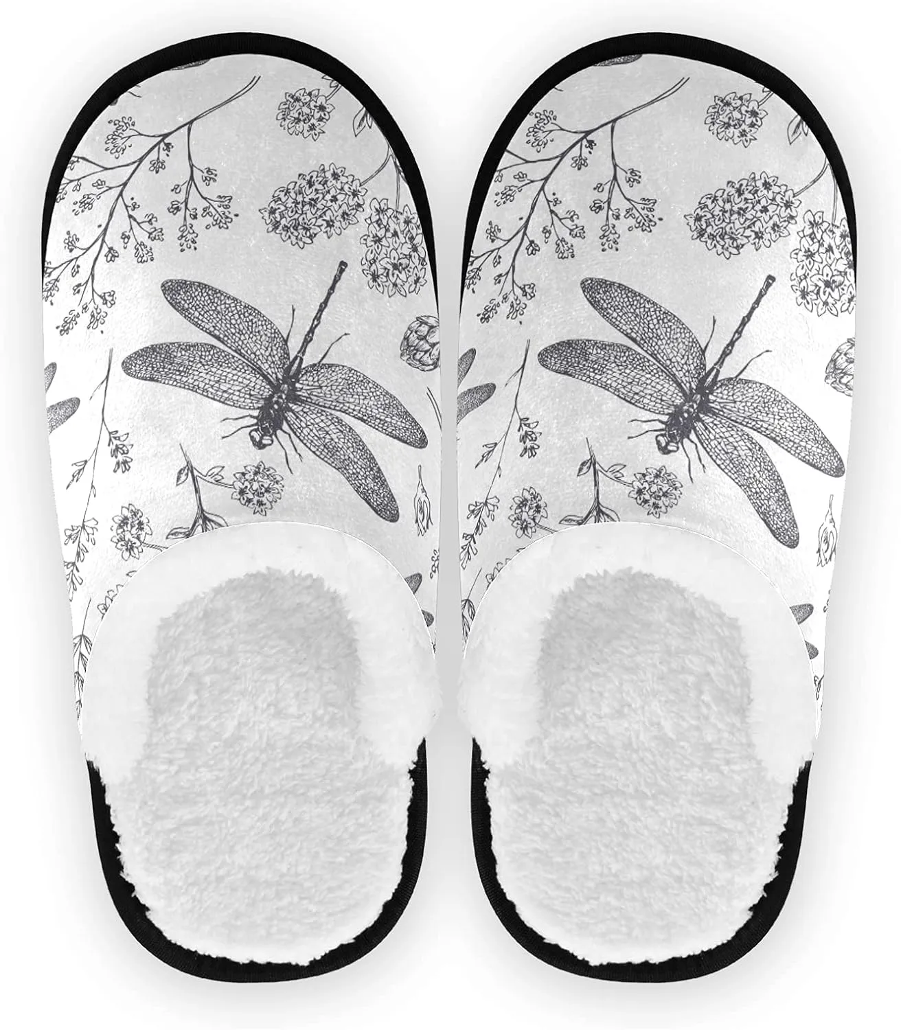 Tropical Dinosaurs Cartoon Slippers for Women Men Kids, Womens House Slippers Socks Indoor Slipper Coral Fleece House Shoes Bedroom