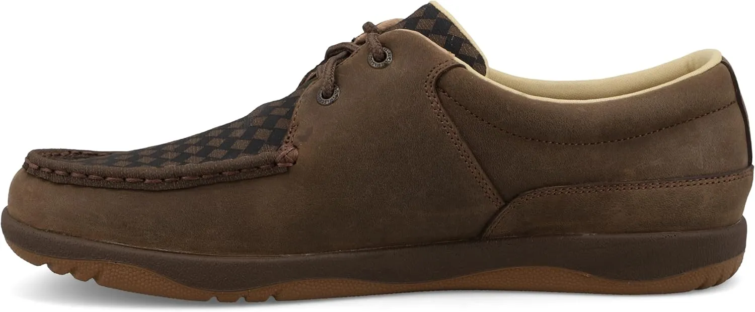 Twisted X Men's Boat Shoe, Moc Toe