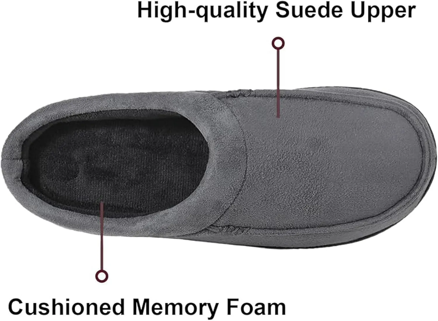ULTRAIDEAS Men's Nealon Moccasin Clog Slipper, Slip on Indoor/Outdoor House Shoes